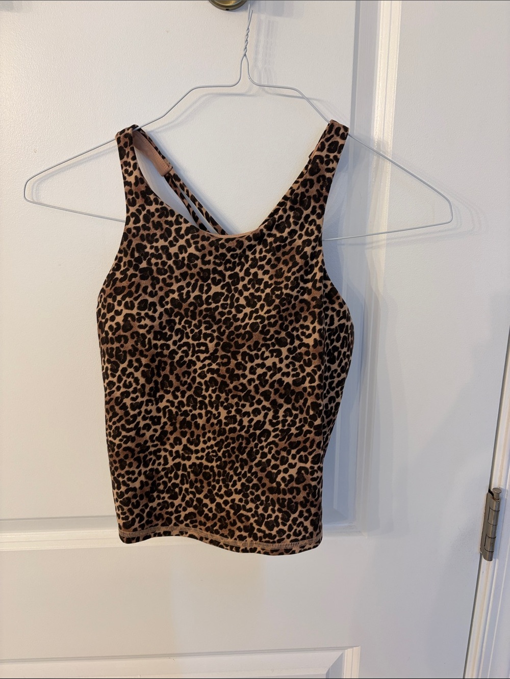 all in motion Leopard Print Racerback Tank Top - Brown and Black